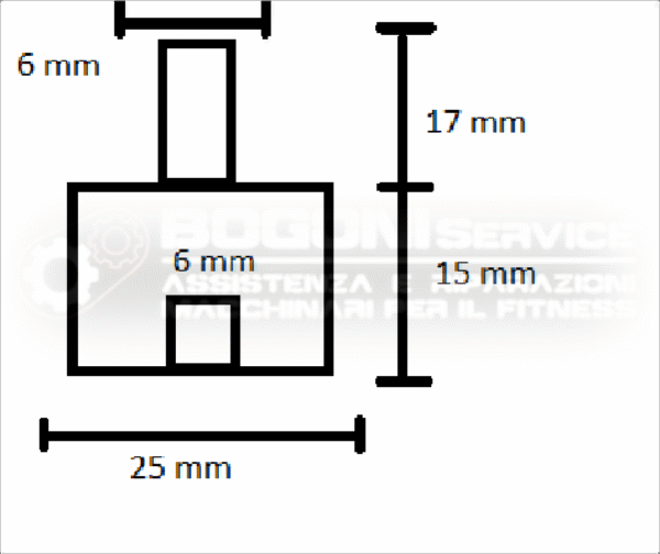 Elastomero ammortizzatore tapis roulant Filetto M/F din 6